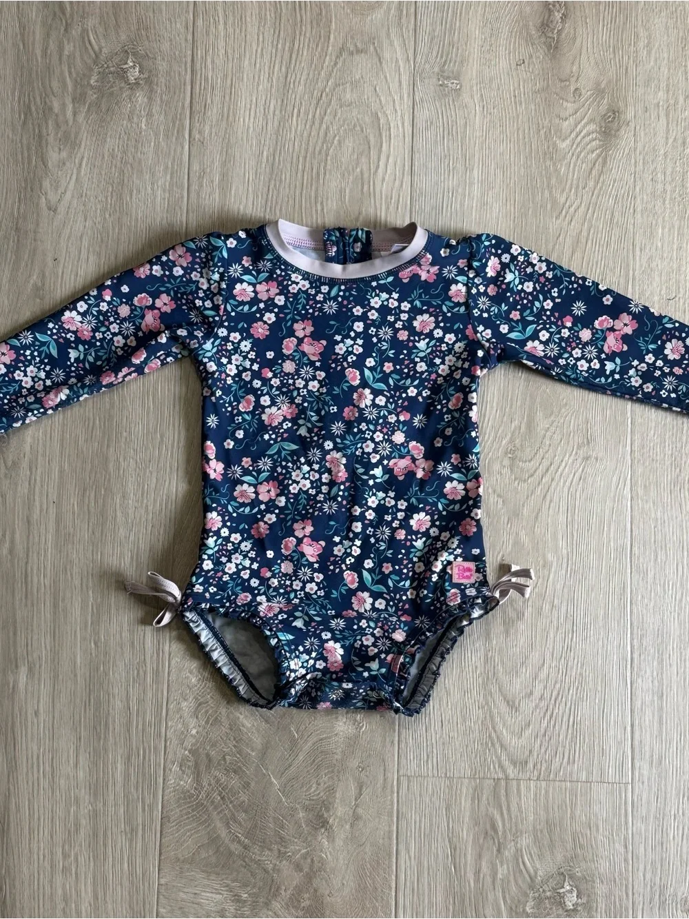 Ruffle Butts Moonlit Meadow Long-Sleeve One-Piece Swimsuit with Ruffle Bottom